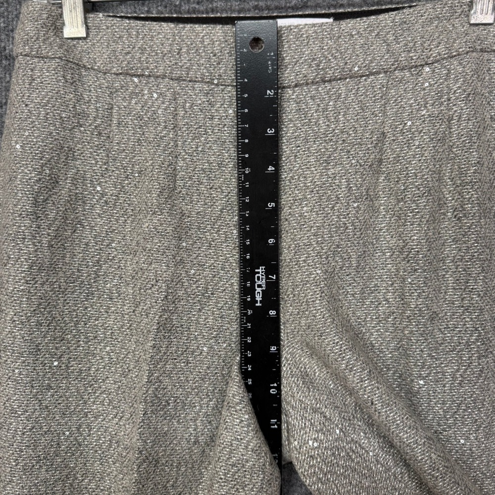 Talbots RSVP Dress Pants Womens 4P Gray Wool Blend Sequin Holiday Party NWT - Picture 7 of 14